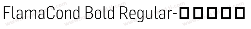 FlamaCond Bold Regular字体转换